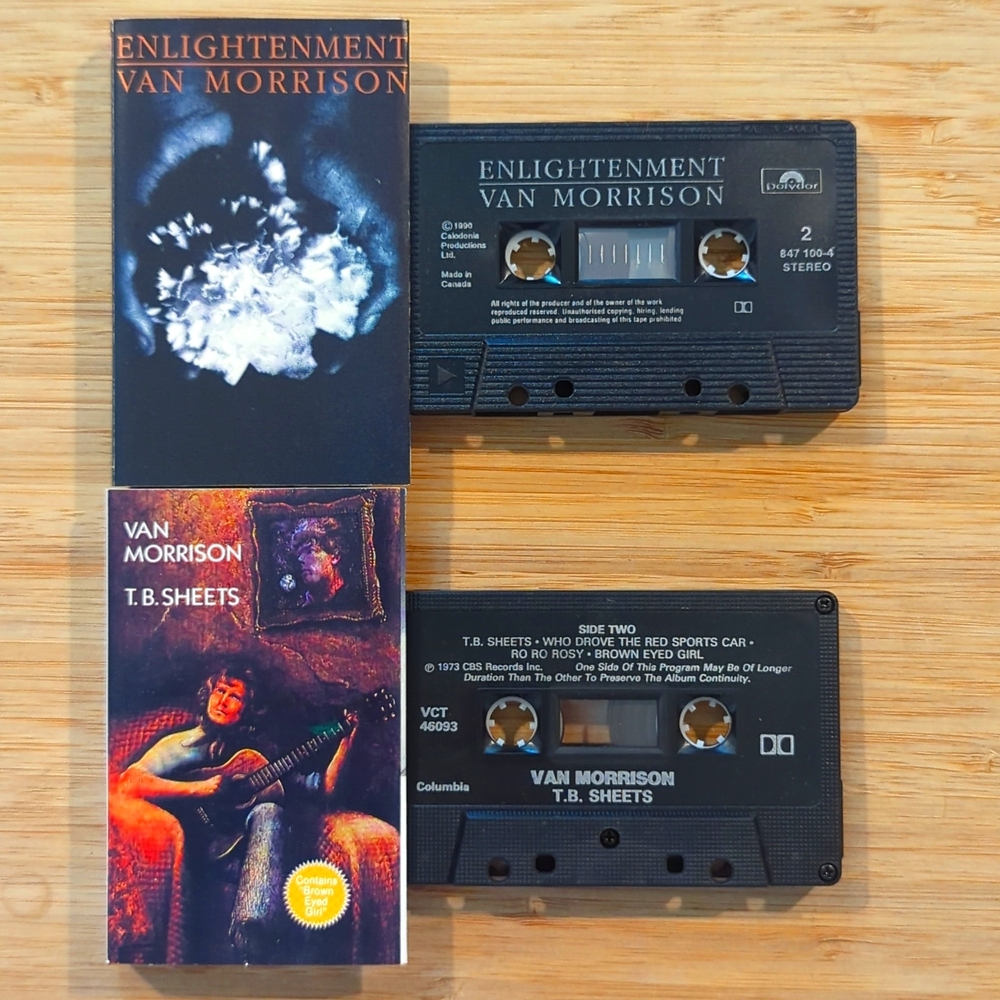 Van Morrison 2 cassette tape combo pack With vintage 1973 casette